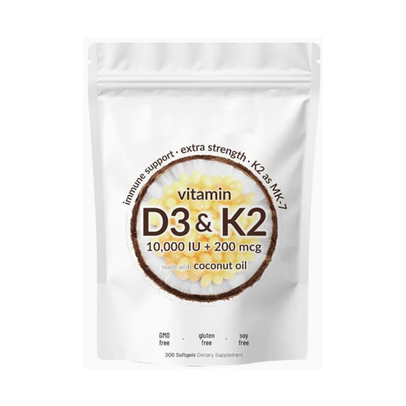 Wholesale Best Price Bulk Food Grade Vitamin D3 K2 Capsules Vitamin D3 K2 Softgel Supplement
