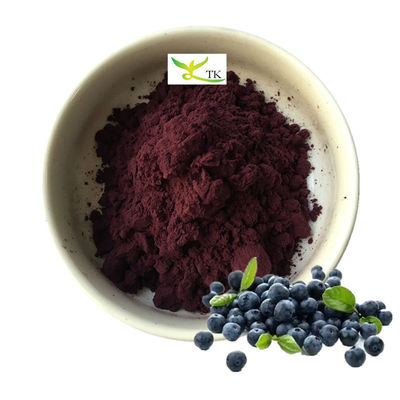 Meilleur prix en gros Poudre d'extrait de myrtille naturel à 25% Anthocyanine à 5% de qualité alimentaire